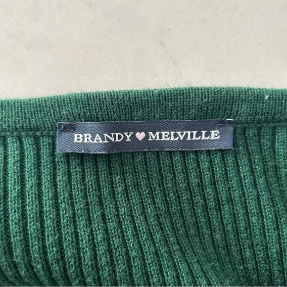 DARK GREEN BRANDY MELVILLE CARDIGAN - Picture 4 of 6